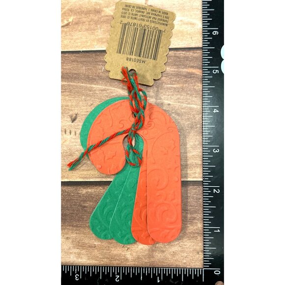 Craft Smith Candy Cane Shaped 12 Piece Embossed Gift Tags MSEQ188 - Picture 2 of 4